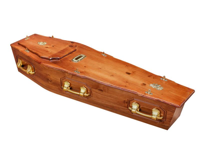 Natural Pine coffin with eco-friendly construction