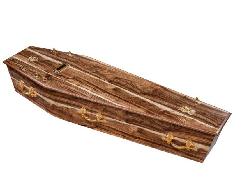 Sustainable Bamboo eco-coffin with natural woven texture